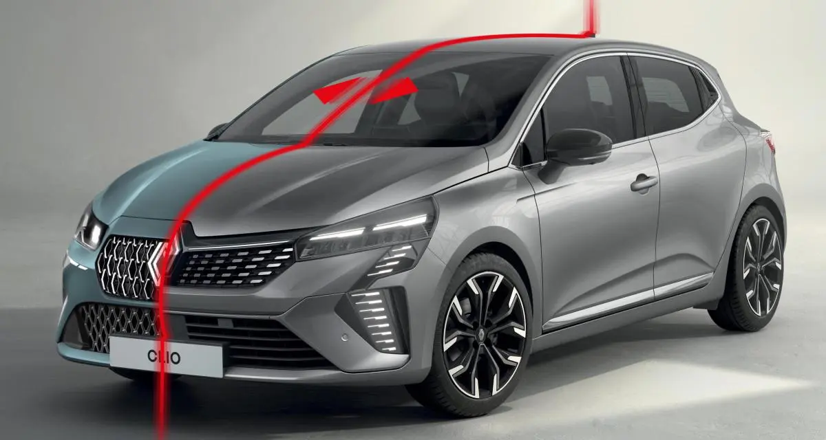 De l’actuelle Renault Clio 5 à la future Clio 6, découvrez les changements à venir en faisant glisser le curseur de gauche à droite