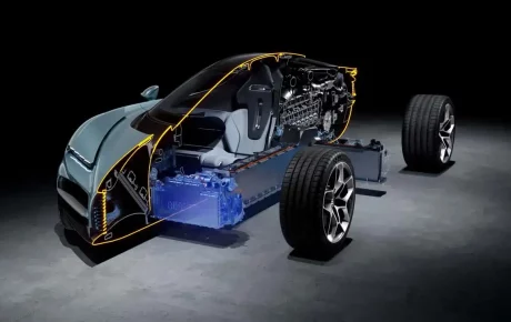 Le groupe motopropulseur hybride du Bugatti Tourbillon en détail